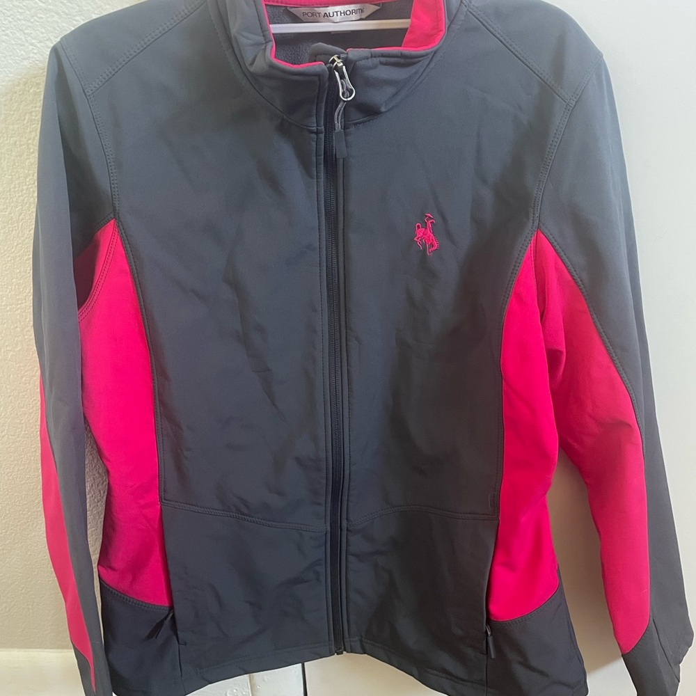 Port Authority Pink and White University of Wyoming Jacket